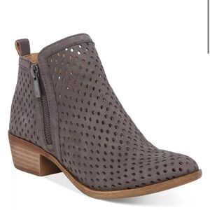 Women's Lucky Brand Perforated Basel Ankle Booties with Side Zip